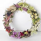 八ヶ岳から　旬のフラワーリース　ラージピンク　壁飾り　ドライフラワー　ギフト