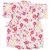 (ファンファン) 甚平 ベビー 女の子 日本製生地 夏 うさぎ アイボリー 80