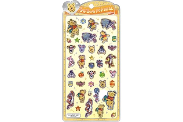 クラックス CRUX うるちゅる ポップシール ディズニー くまのプーさん ぷっくり 立体 スマホデコ 推し活 132228