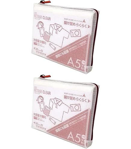 Amazon.co.jp: ノータム メッシュケース マチ付き クリア A5 ブルー