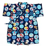 (ファンファン) FUN fun 甚平 ロンパース カバーオール ベビー 子供 祭 紺 70