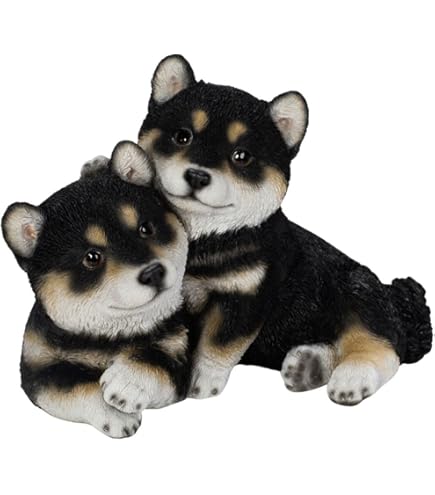 Amazon.co.jp: ウービア 横向き黒柴犬 18.5×11.5×18㎝ 人形 フィギュア