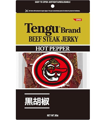 Amazon.co.jp: テング ビーフステーキジャーキー バイツ ホット : 食品
