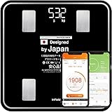 体重計 AI×体組成計【プロスポーツチームにも導入】 スマホ連動 体組成計 INFIELD ブラック