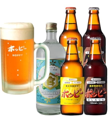 Amazon.co.jp: ホッピー ジョッキ付き Hoppy シロ 330ml×4本 亀甲宮