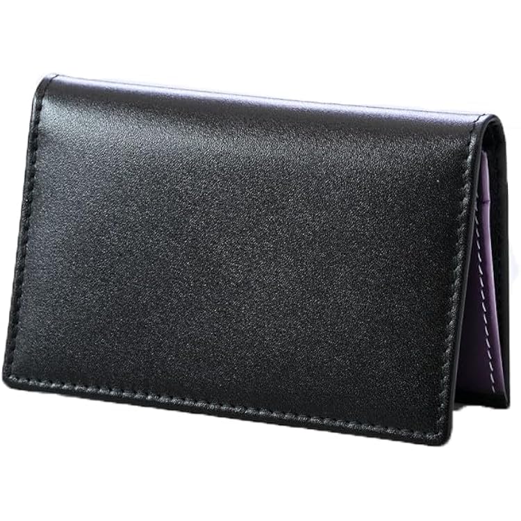 Amazon | [エッティンガー] 名刺入れ(カードケース) ブラック/パープル