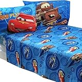 4pc Disney Cars Full Bed Sheet Set Lightning McQueen City Limits Bedding Accessories [並行輸入品]