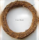 ~Coco Heart~　藤　リースベース　２５ｃｍ（リース・ドライフラワー）