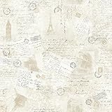 York Wallcoverings AM8662 American Classics Photo Collage Wallpaper, Off White/Taupe/Tan/Black by Yo