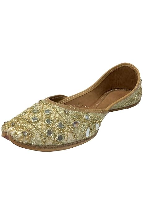 Step n Style Women Cream Gold Designer 