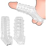 Giftoyou ペニスサック ペニスリング 男性用 2点セット ペニス拘束具 高弾性 束縛 シリコン製 防水 摩擦増加 装着簡単 SM 大人のおもちゃ