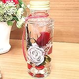 ハーバリウム Herbarium スリム ラウンド プリザーブド ドライ フラワー ボトル MT2018 [並行輸入品] [1]ワインレッド母の日　ギフト　プレゼント
