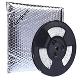 Tingkam Waterproof 5050 SMD 32.8ft (10m) RGB LED Strip Light Kit Color Changing Black PCB Rope Light