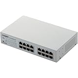 エレコム スイッチングハブ ギガビット 16ポート マグネット付き 電源内蔵 金属筺体 EHC-G16MN-HJW