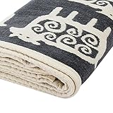 クリッパン KLIPPAN シュニール ブランケット 2509-01 ブラックシープ／ダークグレー 140×180cm Chenille Blankets ひざ掛け 毛布 オフィス ふわふわ [並行輸