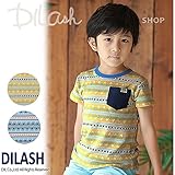 (ディラッシュ) DILASH半袖星柄ジャガードＴシャツ/夏 120 サックス