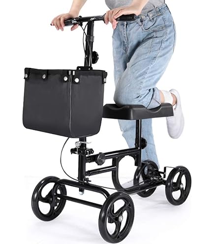 松葉杖いらず ニースクーター 膝用歩行器 バスケット付 Amazon.co.jp: エコノミーニースクーター、骨折用ニースクーター