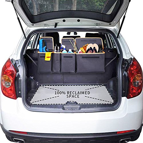 車用収纳バッグ トランク 収纳 シートバック 収纳ポケット 後部座席用 小物入れ ふた付き 大容量 ラゲッジルームバッグ 省スペース設計 取付