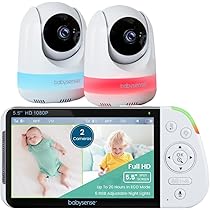 Babyphone Babysense Con Fotocamera - Schermo 5.5" Split Screen, 1080p, 2 Telecamere, Luce Notturna - Foto 13