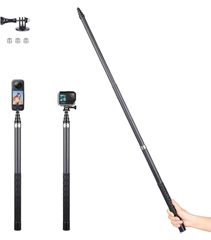 Insta360 超長い自撮り棒 カーボンファイバー Amazon | Insta360 超長い自撮り棒、3mカーボンファイバー製