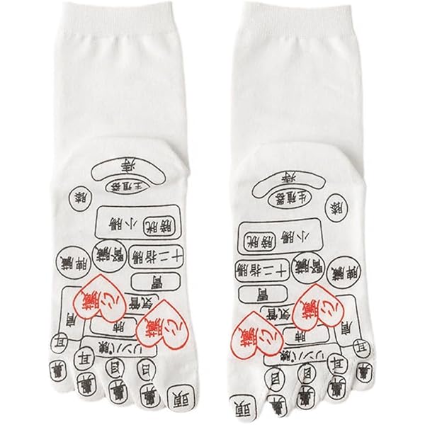 Amazon.co.jp: [Ergugos] 足つぼ 靴下 5本指 ソックス 足つぼ