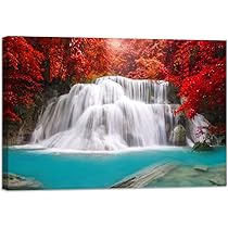 キャンバス絵画風景滝アート写真 20x40cm(8x16in)フレームレス キャンバス絵画風景滝アート写真 20x40cm(8x16in)フレームレス
