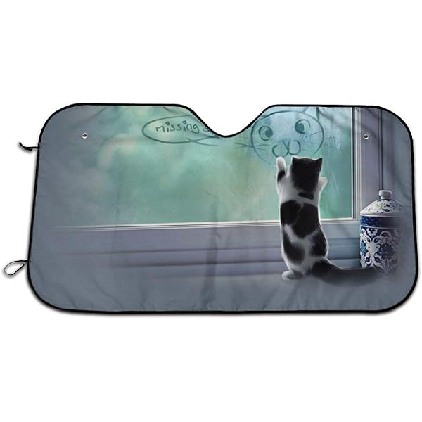 Amazon 猫面白い 車サンシェード フロントシェード ガラス 車用遮光 サンシェード 紫外線対策 折りたたみ式 吸盤付き 遮熱 日焼け防止 汎用 車用品 車 バイク 車 バイク
