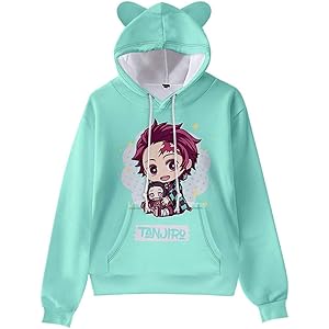 鬼滅の刃 パーカー 子供服 長袖 キッズ スウェット 男の子 女の子 記念シャツ きめつのやいば トップス 猫耳 秋冬用…