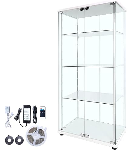 Amazon.co.jp: 塩川光明堂 ガラスケース ブラウン 36×26.5×64.5cm