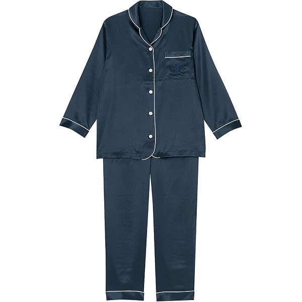Amazon | 高級 シルク 桑蚕丝 100％ 長袖 メンズ パジャマ M L XL XXL