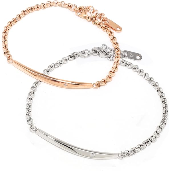 Amazon.co.jp: ペアブレスレット カップル つけっぱなし 金属