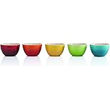 ル・クルーゼ(Le Creuset) ストーンウェア 茶碗 ライスボール 300ml (S) レインボー 耐熱 耐冷 電子レンジ オーブン 対応 5個 入り 【日本正規販売品】