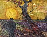 Van Gogh 種まき1888 The Sower 1888 キャンバス複製画 60X50cm 風景 絵画 完全に立体に複製 3D 印刷 美術品 部屋 壁掛け