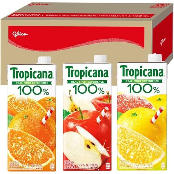 Amazon | キリン トロピカーナ 100% アップル 1000ml紙パック×6