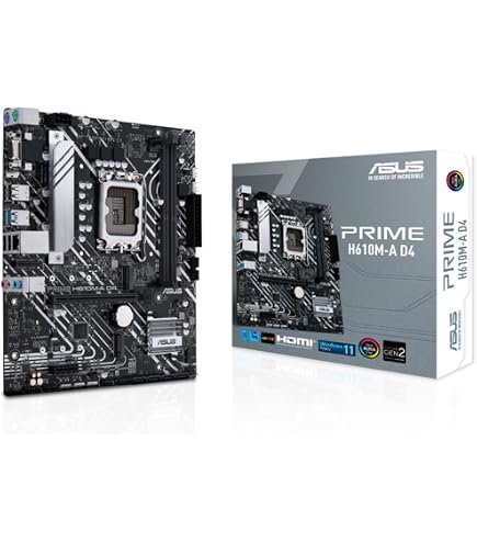 Amazon | ASUS Prime H610M-K D4 Intel LGA 1700 Micro ATX DDR4 