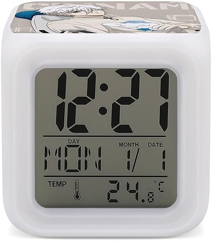 Amazon.co.jp: ブルーロック 目覚まし時計 LED デジタル時計 立方体 多