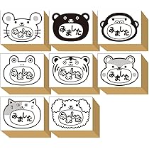 Amazon.co.jp: 見ました スタンプ セット 小さい 動物 かわいい みまし