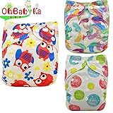 Ohbabyka3点セット おむつカバー サイズ調整可 ベビー 赤ちゃん キッズ 布おむつカバー 布オムツカバー 男の子 女の子 かわいい 保育園 入園準備 入園グッズ 入園 準備 布おむつ フリーサ