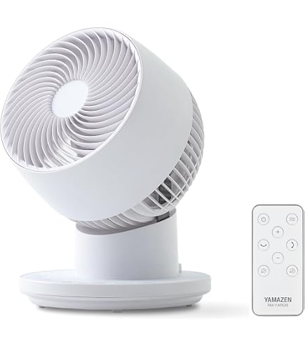 Amazon | 山善 19cm首振りサーキュレーター(リモコン) タイマー付 YAR