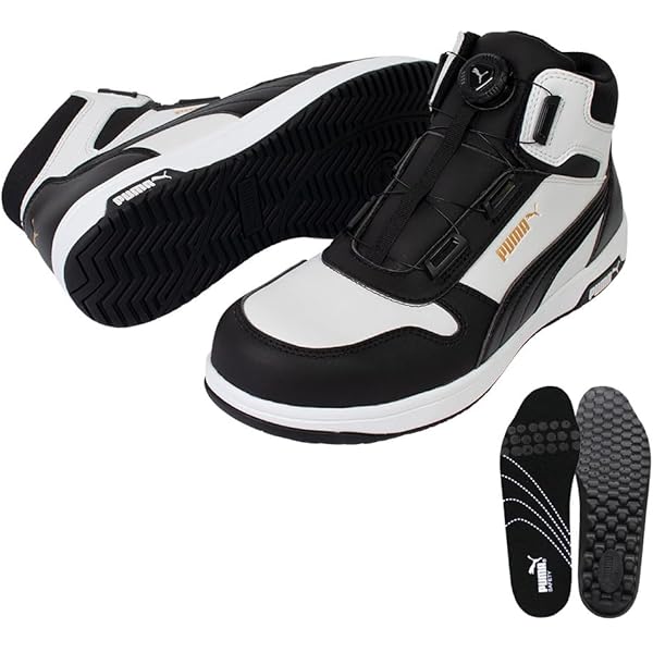 プーマ安全靴#63.210 26.0cmエアーツイスト・ブラックミッド プーマ ヘリテイジ ミッドカット エアツイスト 2.0 No.63.210.0