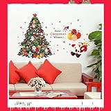 casualcatch ウォールステッカー MERRY CHRISTMAS 窓 壁飾り店舗 子供部屋クリスマスツリー サンタクロース飾り物　