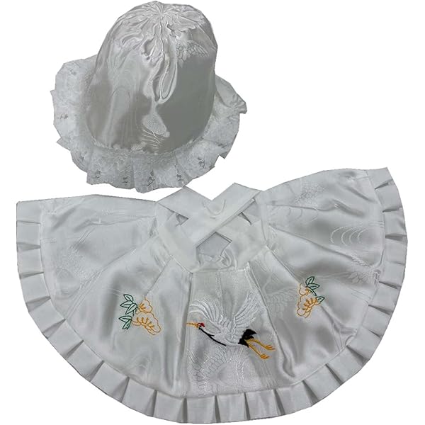 Amazon.co.jp: [wyenishiya] お宮参り2点セット 帽子 よだれ掛け