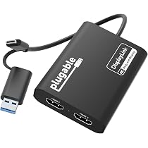 Amazon.co.jp: Plugable USB-C & USB-A対応 デュアル4K HDMIアダプター