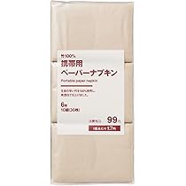 イラスト付きペーパーナプキン4パック Amazon｜無印良品 竹100%携帯用ペーパーナプキン MAA76A2S｜ペーパー