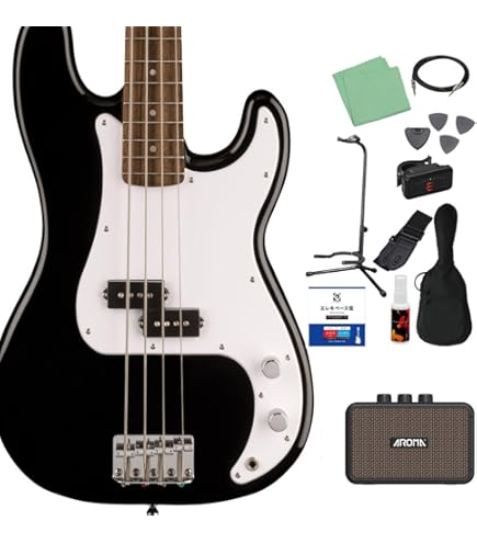 Amazon | Squier by Fender SONIC BRONCO BASS Black ベース初心者12点
