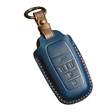 Krovat トヨタ キーケース アルファード40系 ヴォクシー90系 ヴェルファイア ノア スマートキーケース アクセサリー 本革 5ボタン ネイビー