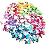 AWAKINK(TM) 72 Pcs 3d Butterfly Stickers Home Decoration DIY Removable 3d Vivid Special Man-made Liv