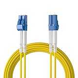10Gtek OS2/OS1 シングルモード デュプレックス LC-LC コネクタ 光ケーブル 宅内光配線コード 光ファイバーケーブル 100m