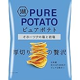 Koikeya Pure Potato Chips, Okhotsk Salt And Rock Salt, 1.9 oz (55 g) x 12 Bags