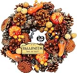 大橋新治商店 ハロウィンリース Halloween ブラウン 30cm 28-079